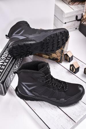 Мъжки зимни боти от водонепромокаем текстил черни UCXK-1013222