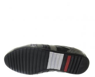 Спортни обувки мъжки естествена кожа черни IVRH-11186
